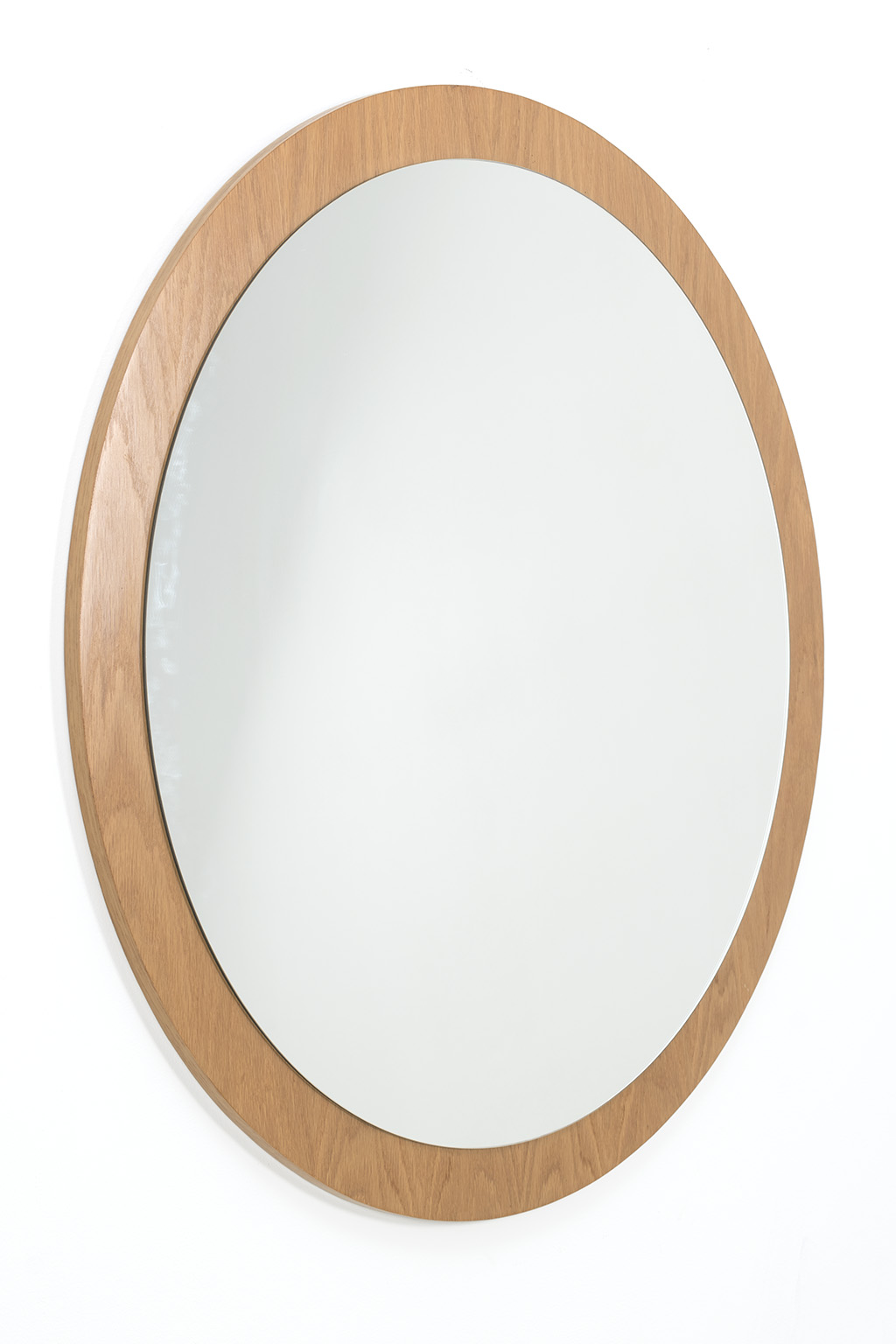 Round veneer XL mirror
