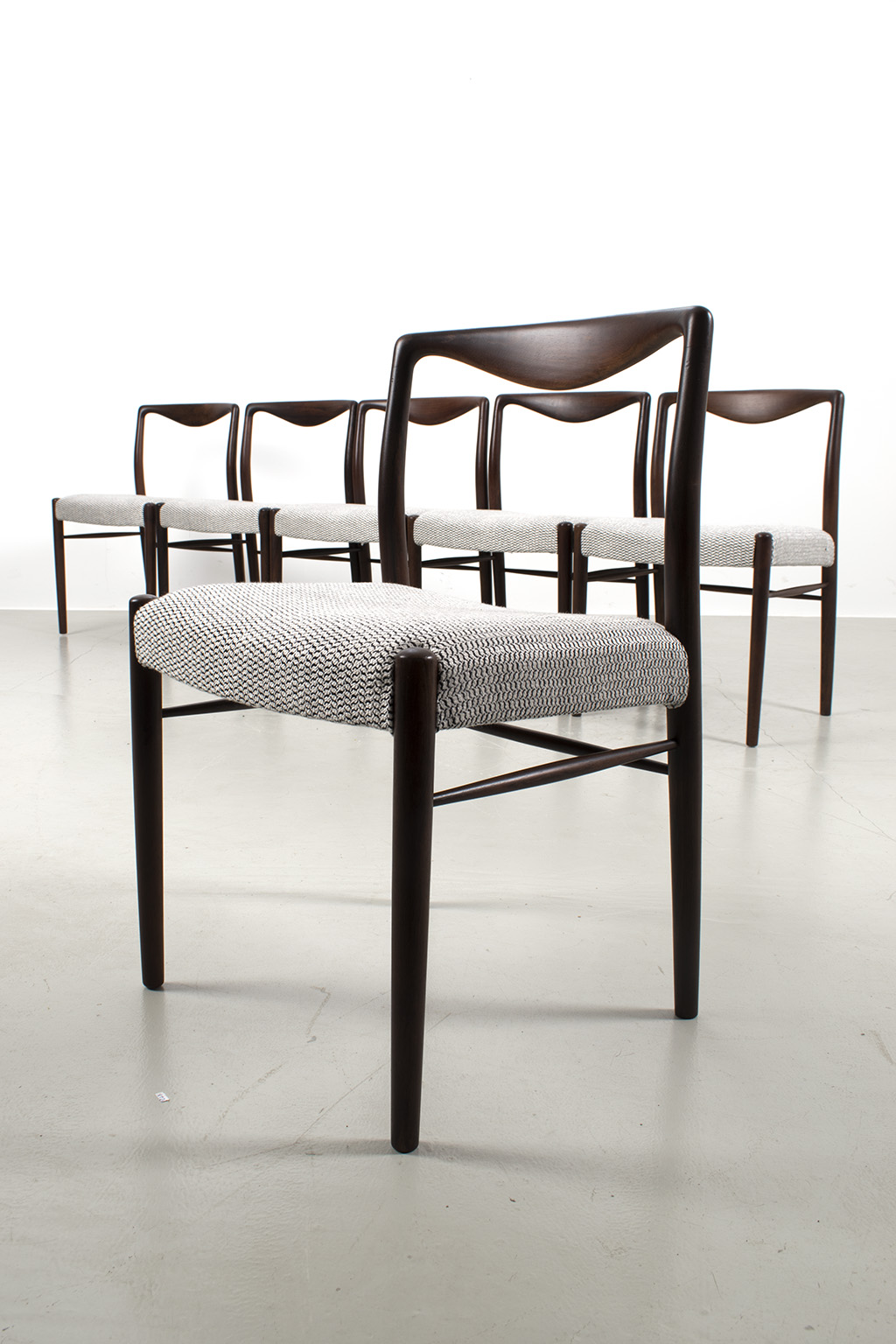Set van 6 Kai Lyngfeldt Larsen stoelen