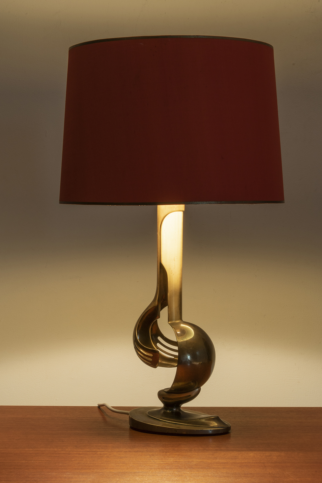 Italian brass table lamp