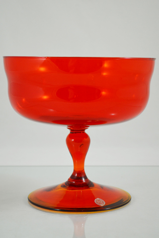Italian glass bowl on foot