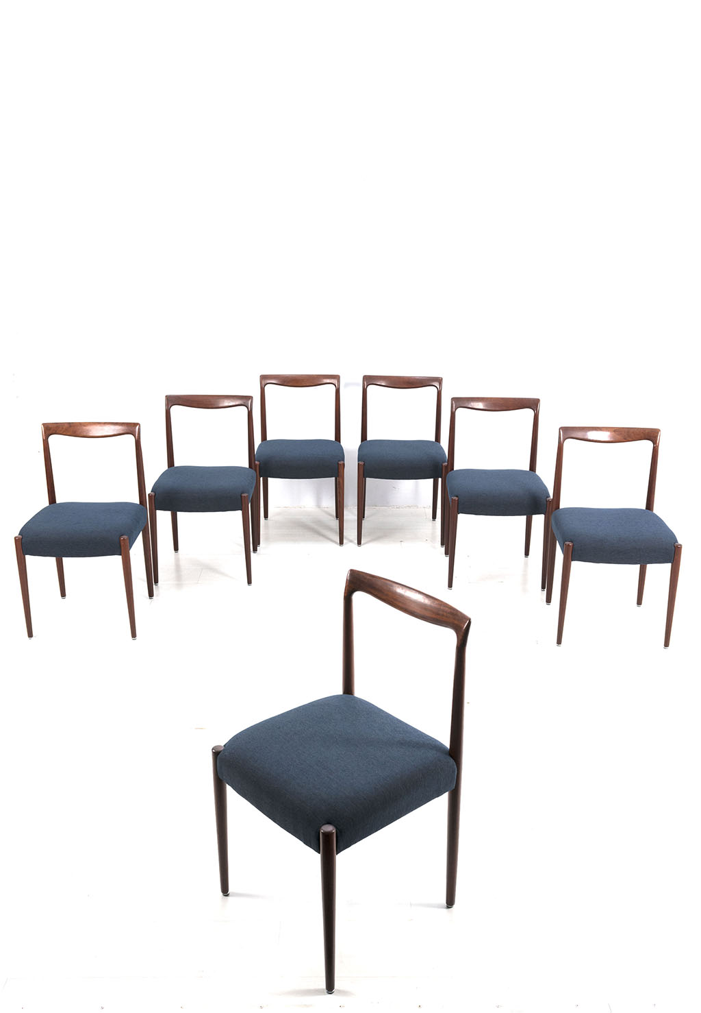 Set van 7 Lübke stoelen