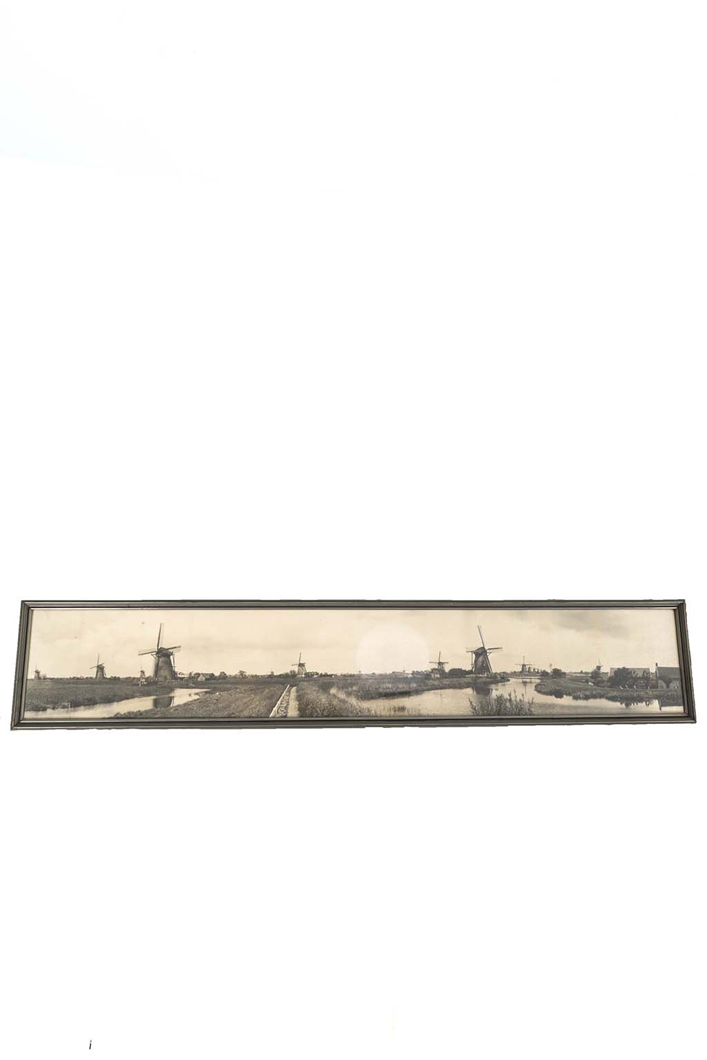 Oude panoramafoto van Kinderdijk