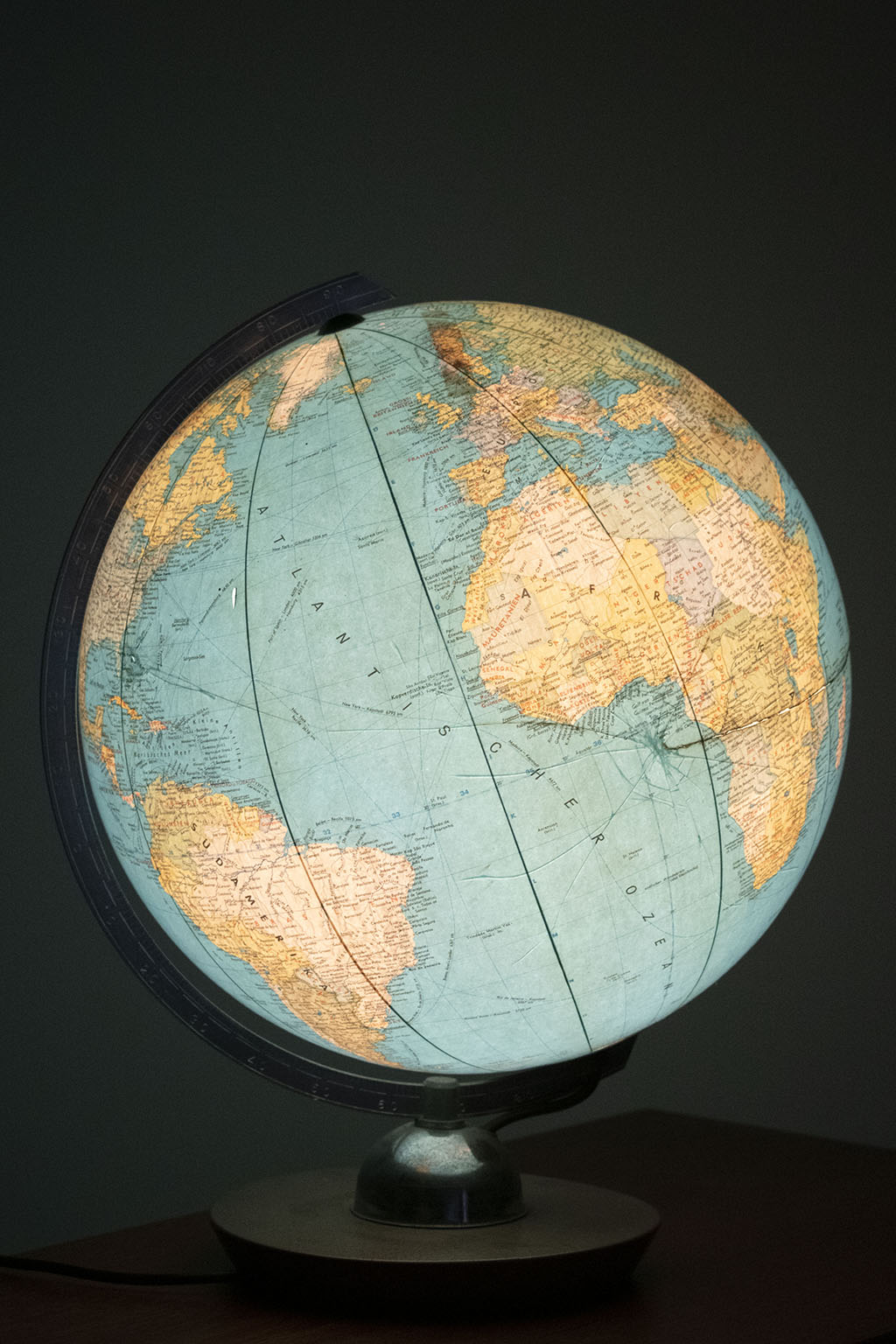 Globe met licht