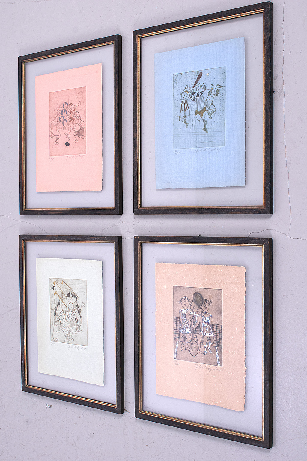 Serie of four art prints