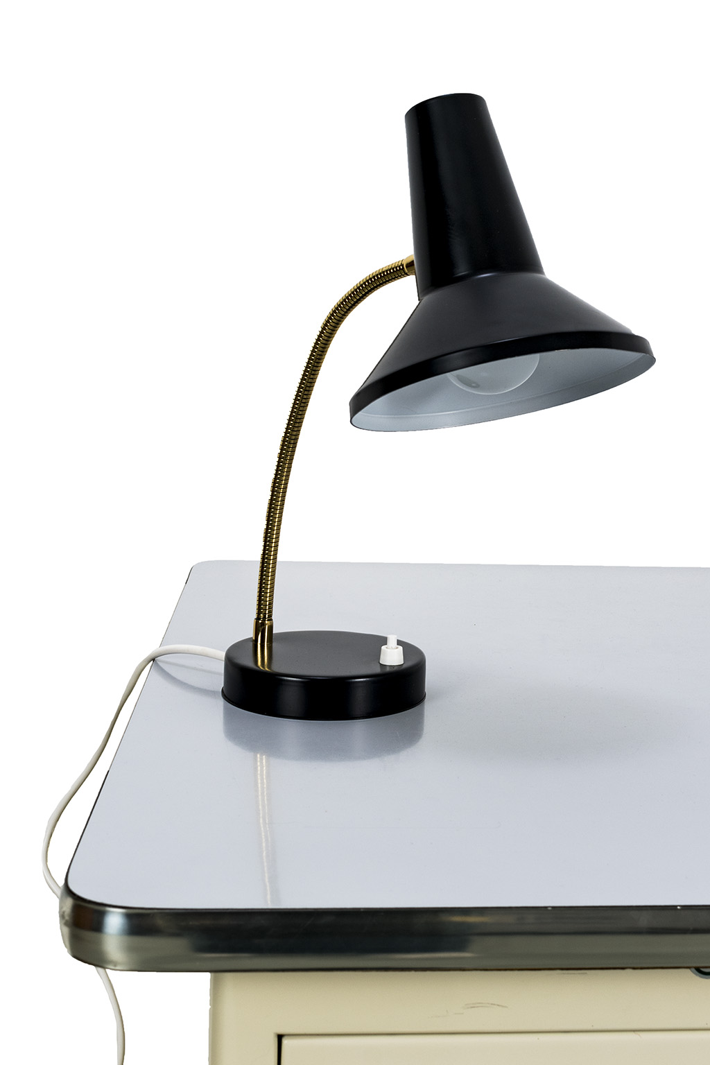 60s desk lamp with bendable brass