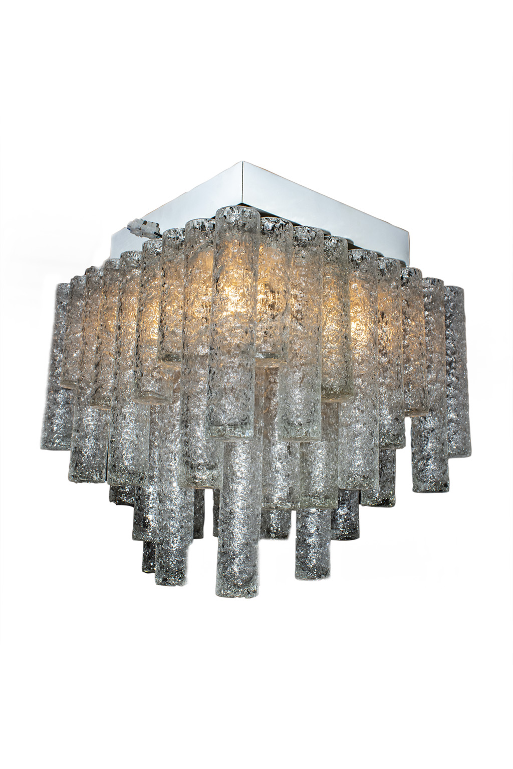 Ice glass chandelier from Doria
