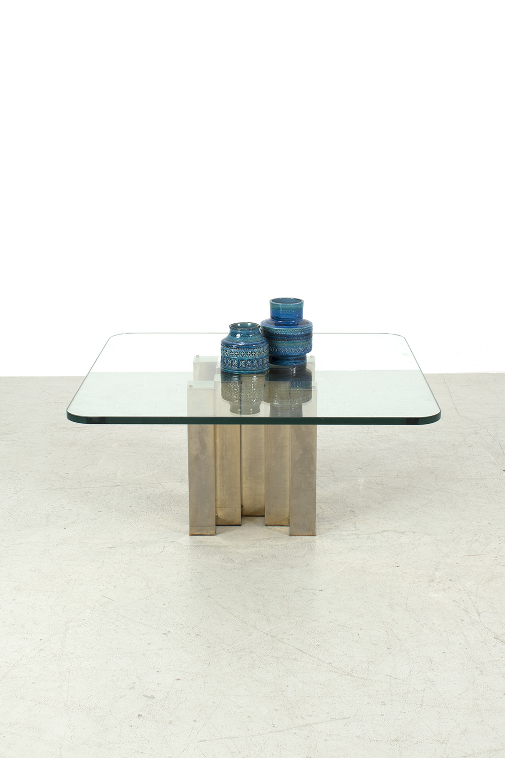 Messing sculpturale salontafel