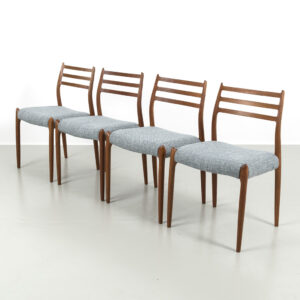 Set van 4 Niels Møller model '78' stoelen