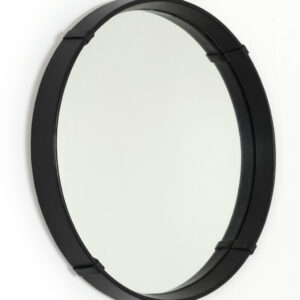 Ronde vintage spiegel met skai