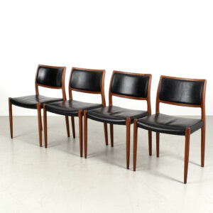 Set van 4 Møller eetkamerstoelen model 80