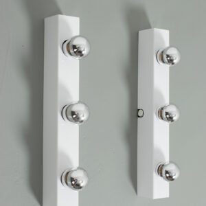 Set van 2 witte spiegellampen met 3 lichtpunten