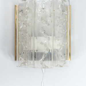 Doria wandlamp met messing en glas