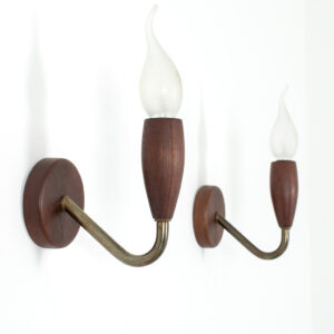 Teak wandlampjes