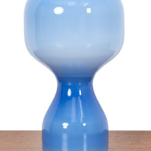 Blue glass table lamp